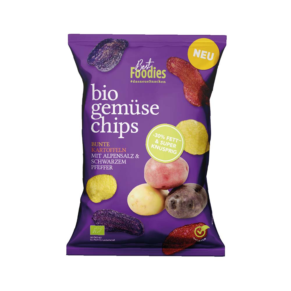 Bio Gemüse Chips - Bunte Kartoffeln