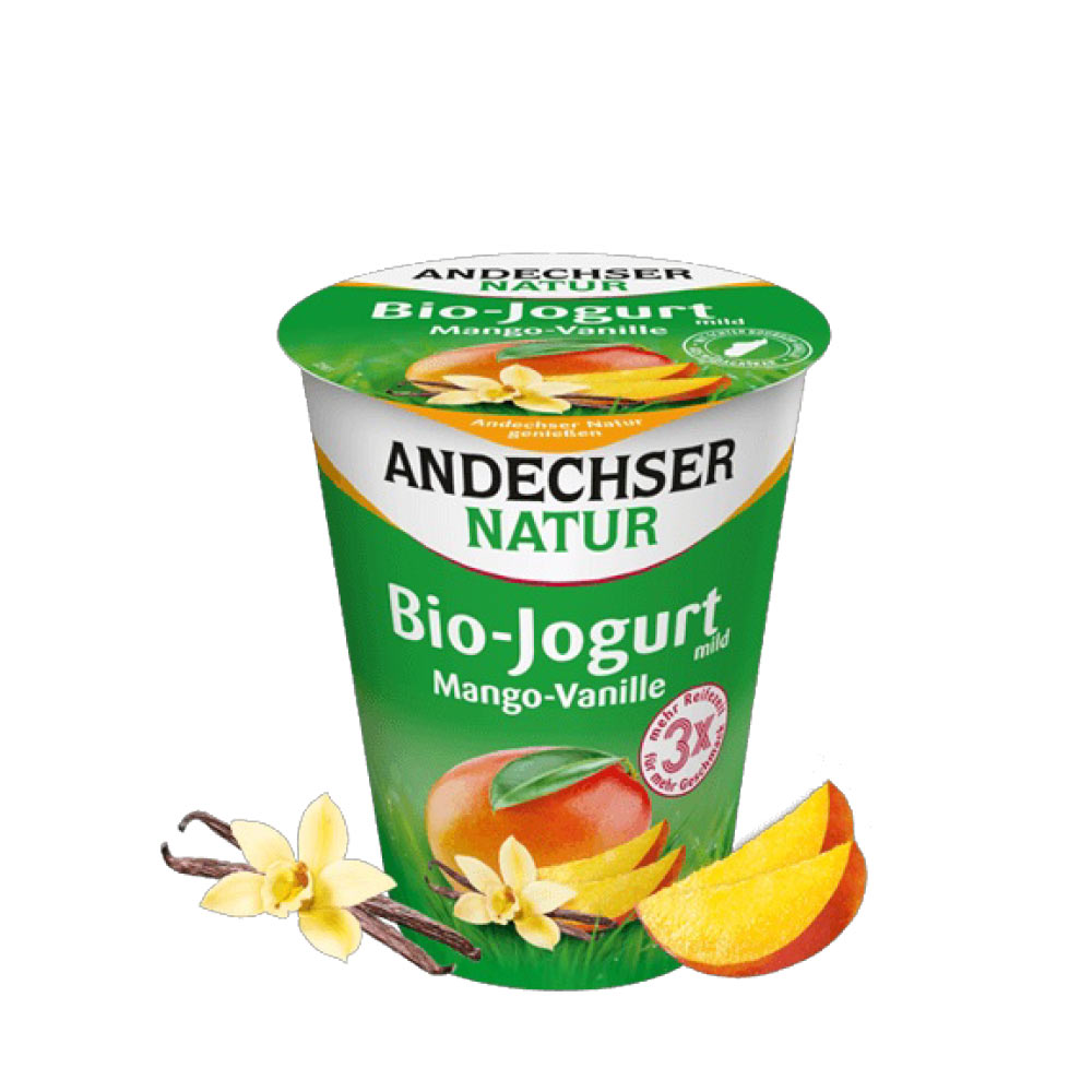 Andechser Bio-Jogurt mild Mango-Vanille 3,8 %