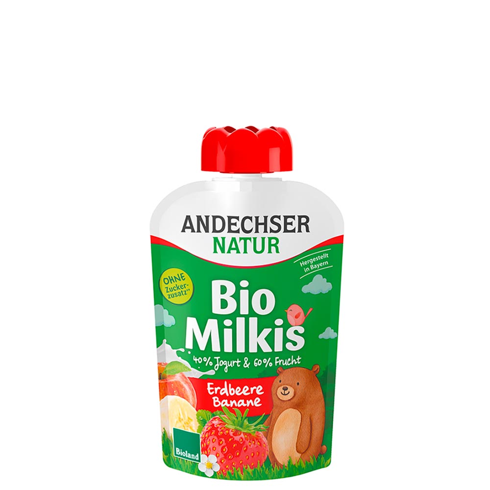 Andechser Natur Bio-Milkis Erdbeere-Banane