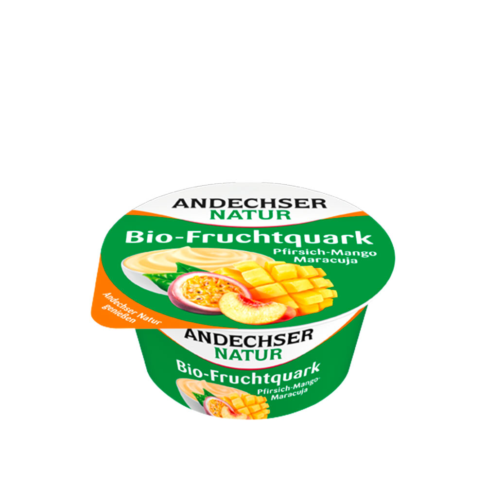 Bio-Fruchtquark Pfirsich-Mango-Maracuja Halbfettstufe 20 %
