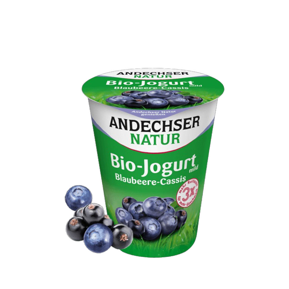 Andechser Bio-Jogurt mild Blaubeere-Cassis 3,8 %
